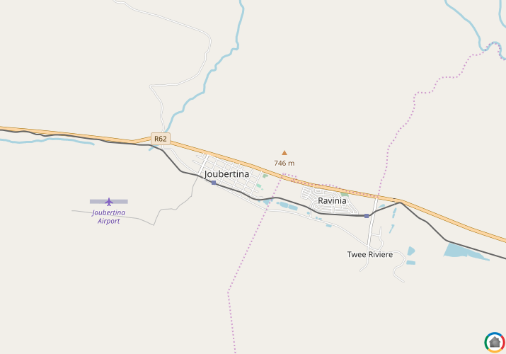 Map location of Joubertina